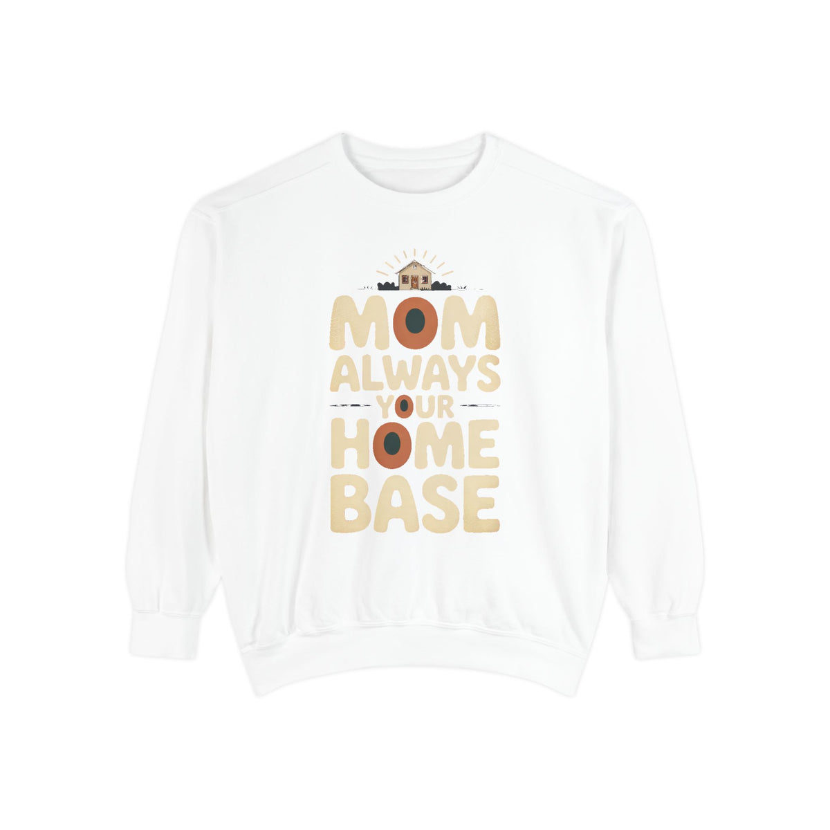Mom Sweatshirt, Mother's Day Gift For Mom From Adult Child, Always Your Home Base Crewneck, Retro Mom Gift, Embroidered Mom Sweater