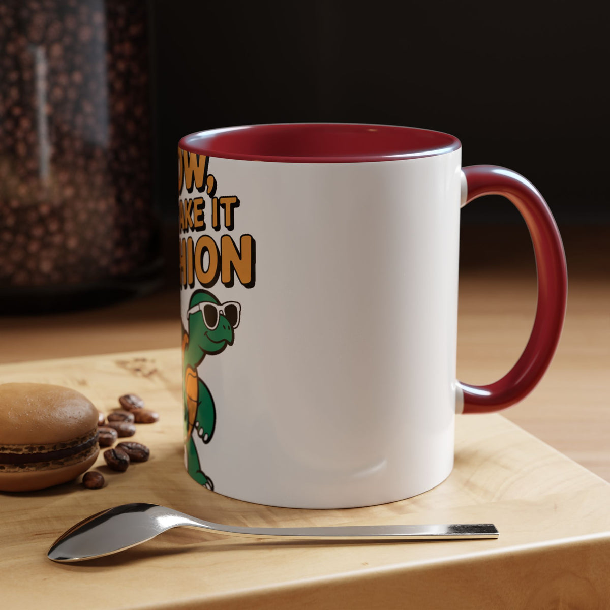 Slow But Fashion Turtle Mug, Funny Sunglasses Turtle Coffee Cup, Cute Turtle Lover Gift, Sassy Animal Mug for Coffee Tea Lovers