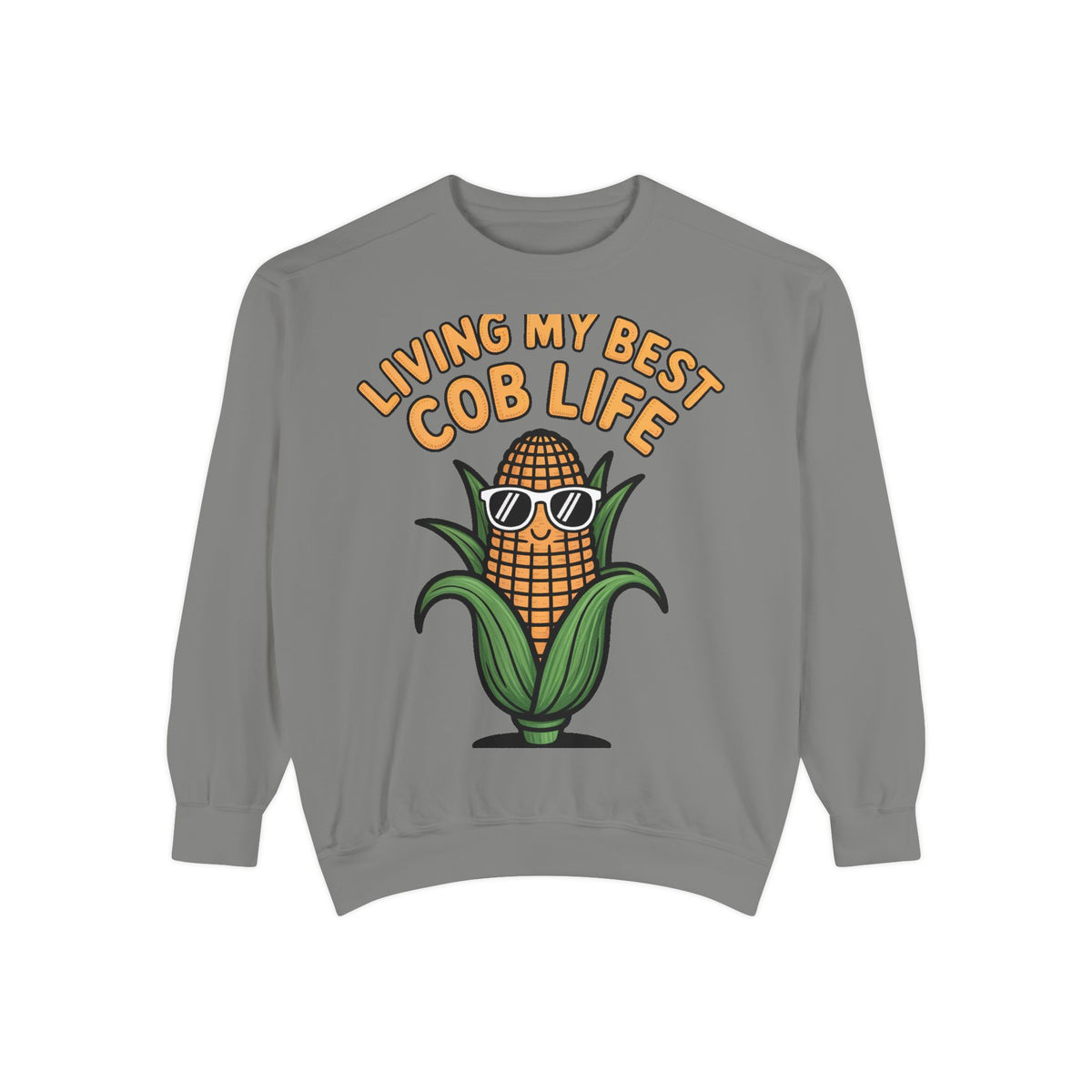 Best Cob Life Corn Sweatshirt, Funny Corn Sunglasses Crewneck, Cute Vegetable Pun Shirt, Garden Lover Gift, Embroidered Patch Style