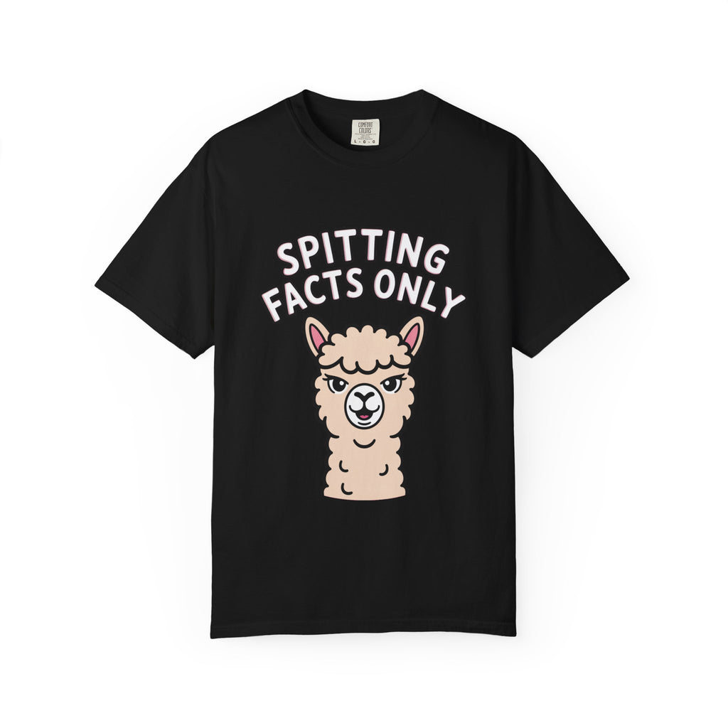 Funny Alpaca Shirt, Spitting Facts Only T-Shirt, Sassy Alpaca Tee, Cute Alpaca Lover Gift, Funny Animal Graphic Shirt