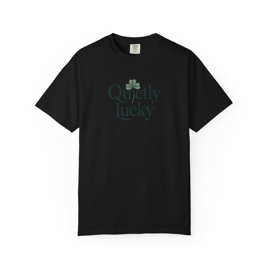 Introvert St Patrick's Day Shirt, Quietly Lucky Tee, Minimalist Shamrock Shirt For Introverts, Funny St Paddy's Gift, Lucky Charm Tee