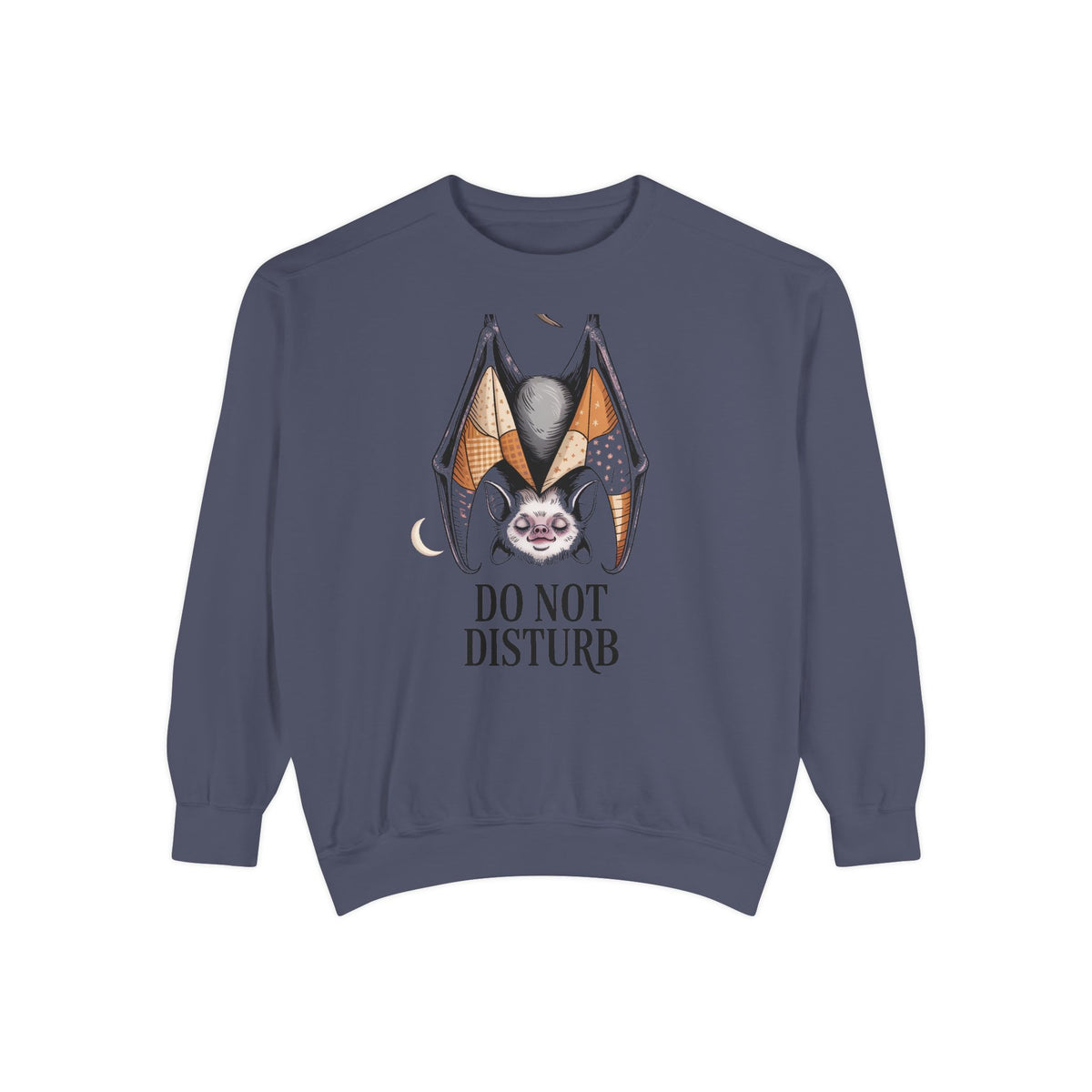 Do Not Disturb Bat Sweatshirt, Halloween Crewneck, Cute Sleepy Bat Embroidered Sweatshirt, Spooky Season Gift