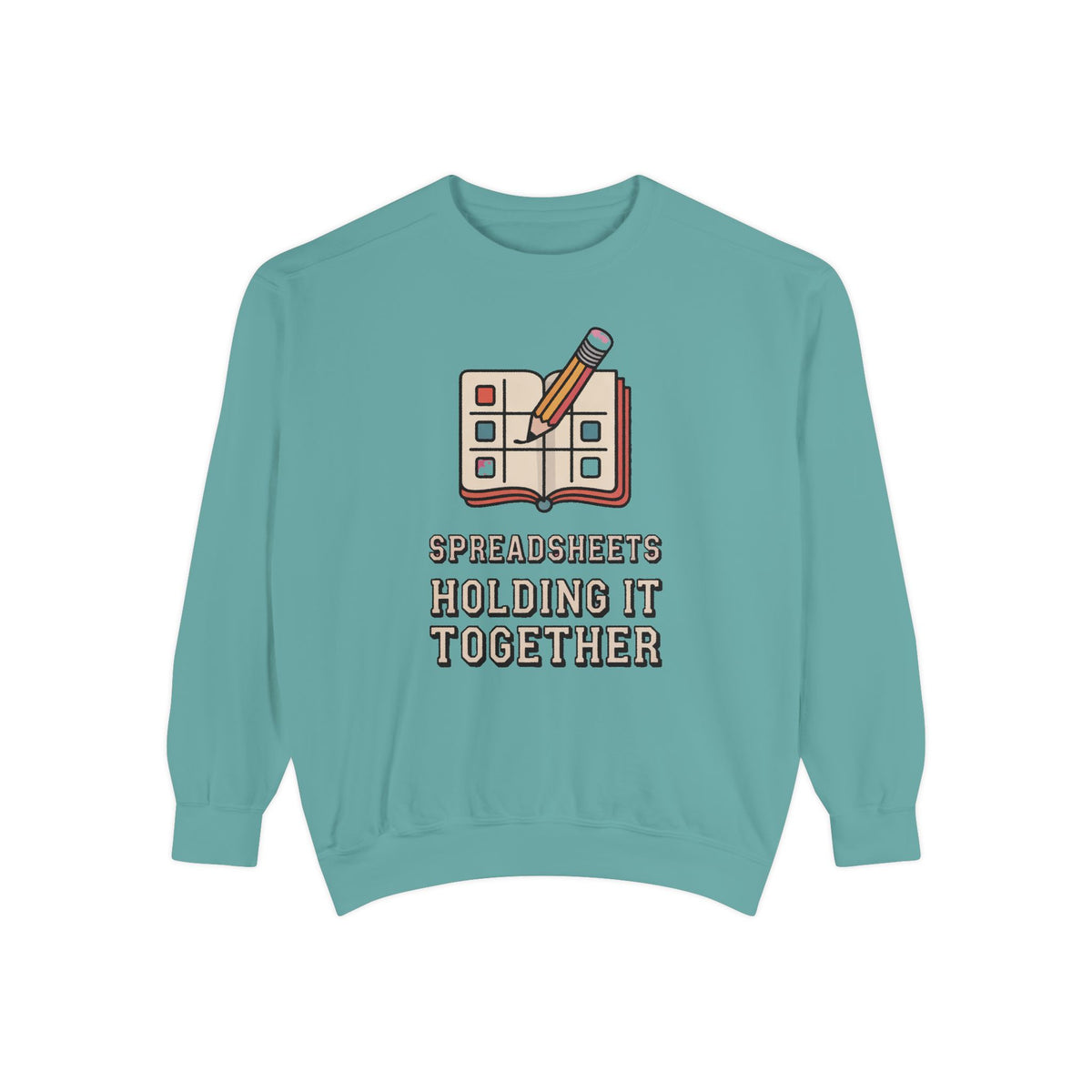 Analyst Sweatshirt, Spreadsheets Holding It Together, Funny Office Sarcasm Crewneck, Data Analyst Gift, Finance Nerd Sweater, Sarcastic Cow…