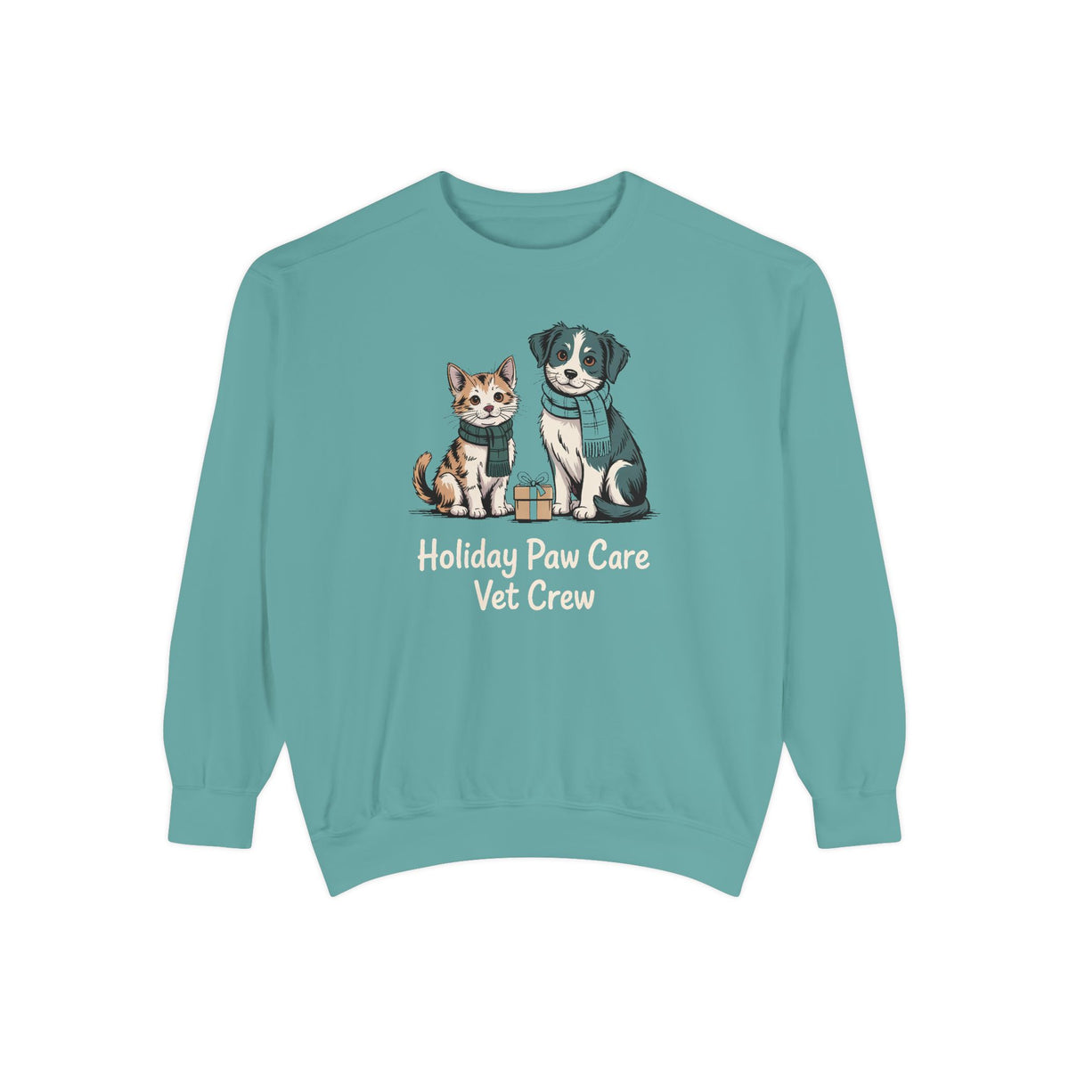 Vet Crew Sweatshirt, Holiday Paw Care Christmas Gift For Veterinarian, Vet Tech Christmas Shirt, Veterinary Crew Holiday Sweatshirt, Vet Of…