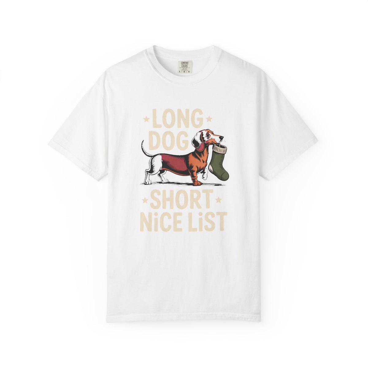 Dachshund Lover Christmas Shirt, Long Dog Short Nice List Tee, Funny Dachshund Christmas Gift, Wiener Dog Holiday Shirt, Dog Mom Christmas…