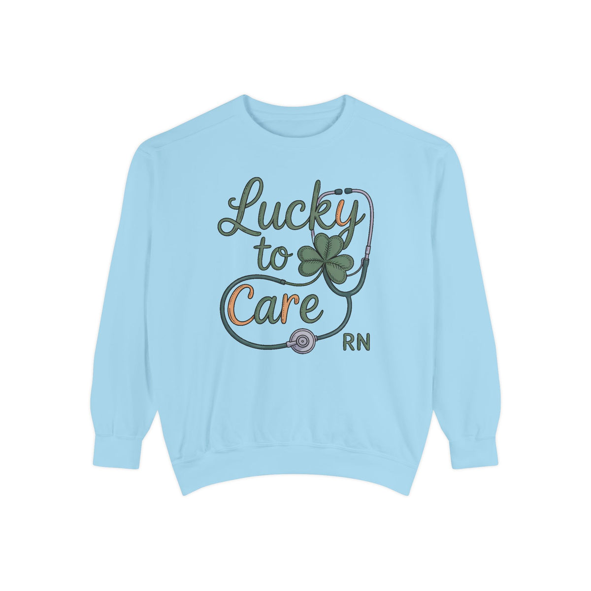 RN Nurse Sweatshirt, St Patrick's Day Gift For Nurse, Lucky To Care Crewneck, Nurse St Patricks Day Shirt, Shamrock Nurse Gift, RN Tee