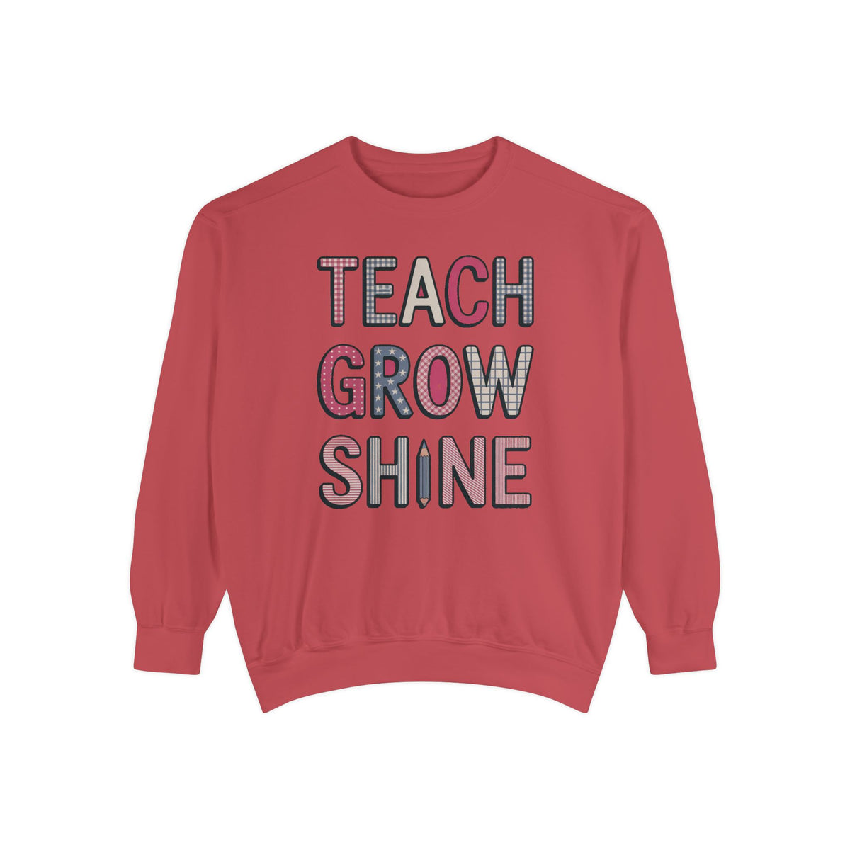 Teacher Sweatshirt, Fourth of July Gift For Teacher, Teach Grow Shine Crewneck, Patriotic Teacher Shirt, 4th of July Teacher Appreciation G…