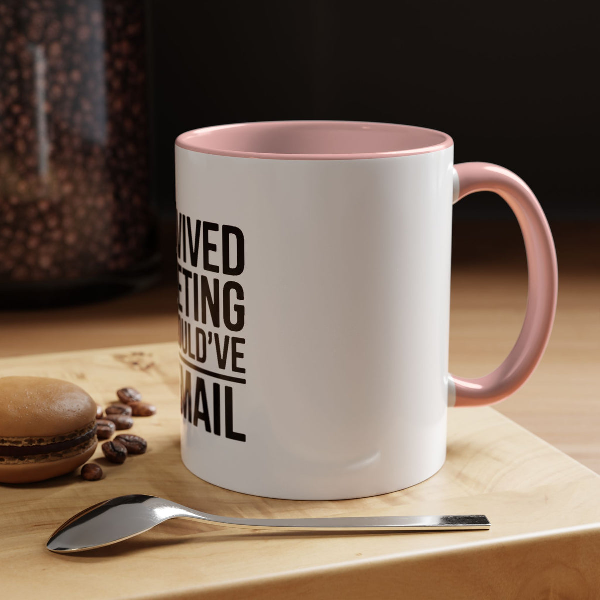 I Survived A Meeting That Could've Been An Email Mug, Funny Office Coffee Mug, Sarcastic Coworker Gift, Corporate Humor Cup