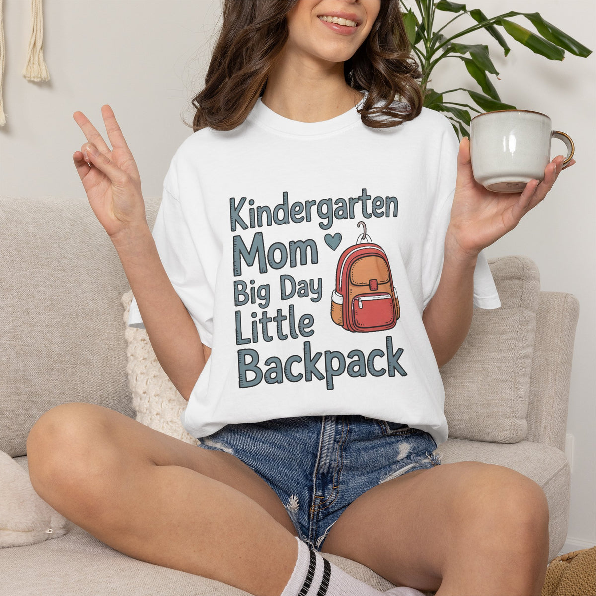 Kindergarten Mom Shirt, Big Day Little Backpack Tee, First Day Of School Shirt For Mom, Back To School Gift, Kindergarten Mama Shirt