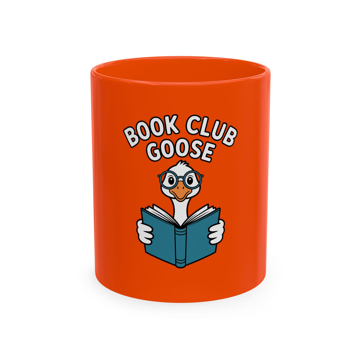 Book Club Goose Mug, Funny Reading Goose Coffee Cup, Bookworm Gift, Cute Bird Lover Mug, Librarian Gift Mug