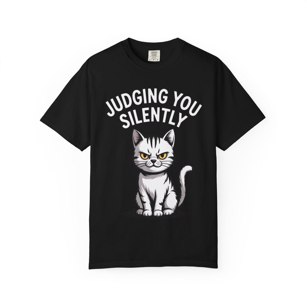 Judging You Silently Cat Shirt, Funny Sarcastic Cat T-Shirt, Cute Unimpressed Cat Lover Gift, Snarky Cat Graphic Tee