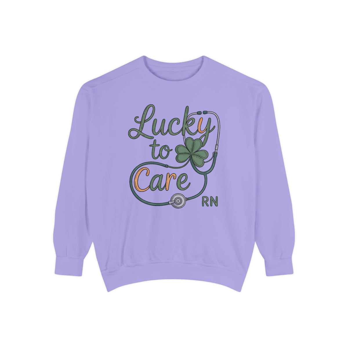 RN Nurse Sweatshirt, St Patrick's Day Gift For Nurse, Lucky To Care Crewneck, Nurse St Patricks Day Shirt, Shamrock Nurse Gift, RN Tee