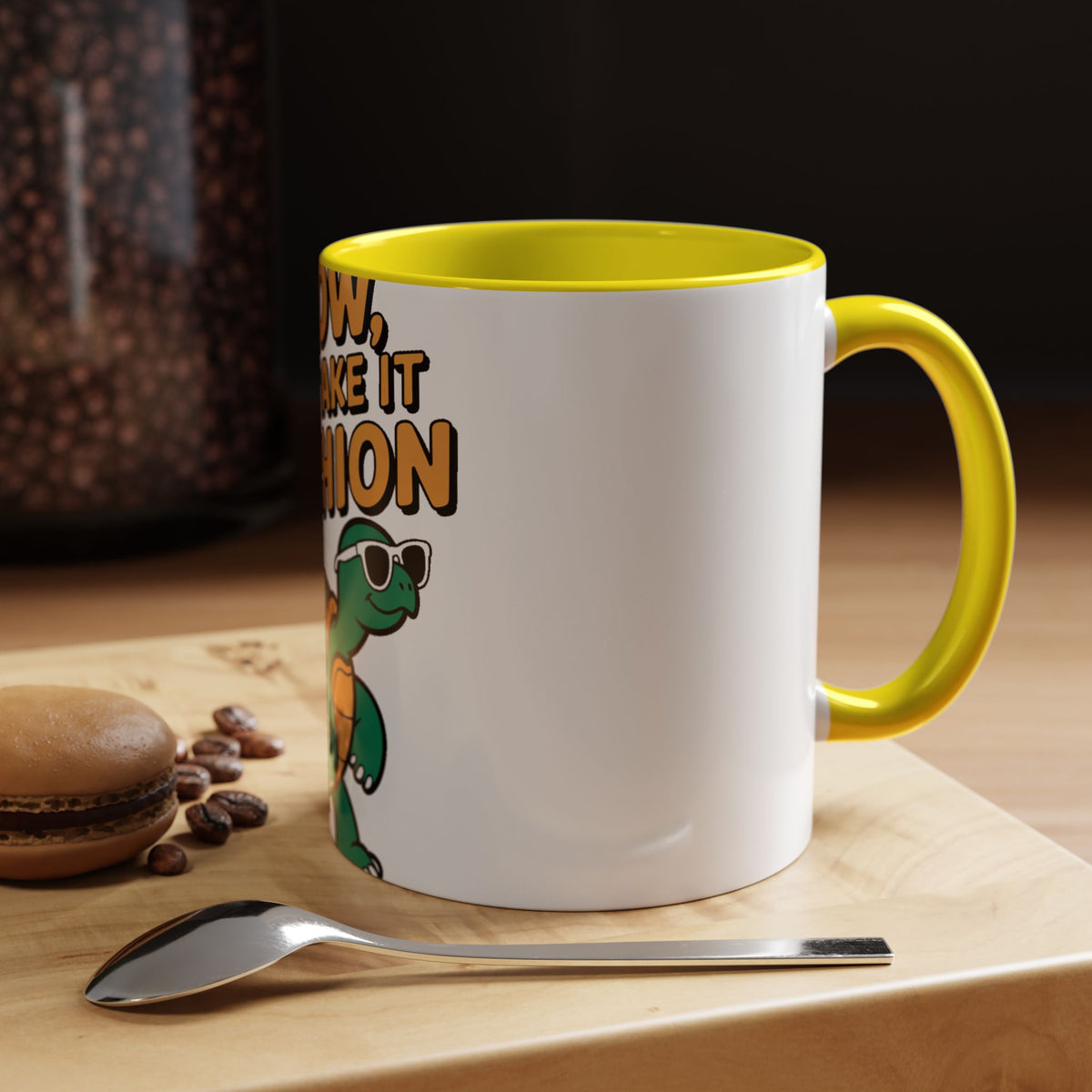 Slow But Fashion Turtle Mug, Funny Sunglasses Turtle Coffee Cup, Cute Turtle Lover Gift, Sassy Animal Mug for Coffee Tea Lovers