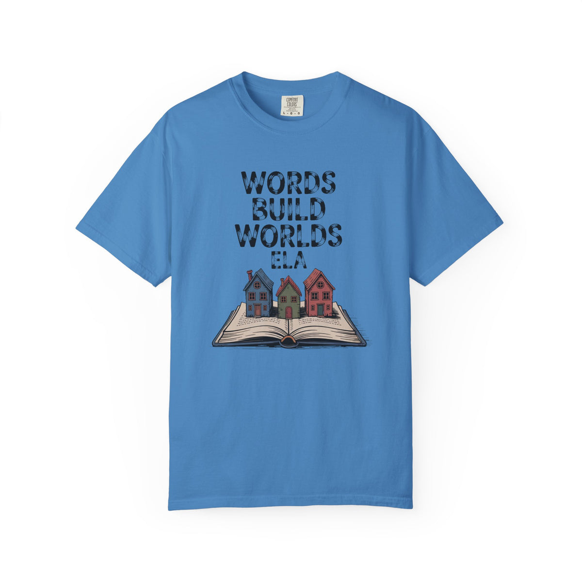 ELA Teacher Shirt, Words Build Worlds Tee, English Teacher Retirement Gift, Language Arts Teacher Appreciation, Reading Teacher Gift, Retir…