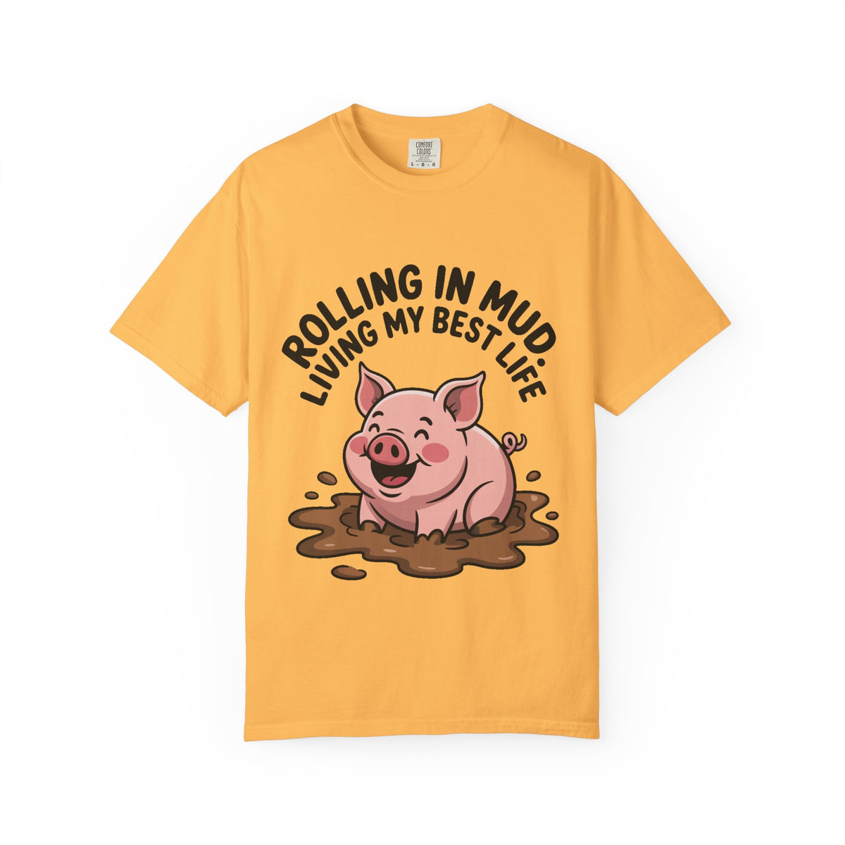 Living My Best Life Pig Shirt, Funny Pig Lover T-Shirt, Rolling In Mud Farm Animal Tee, Cute Pig Graphic Gift