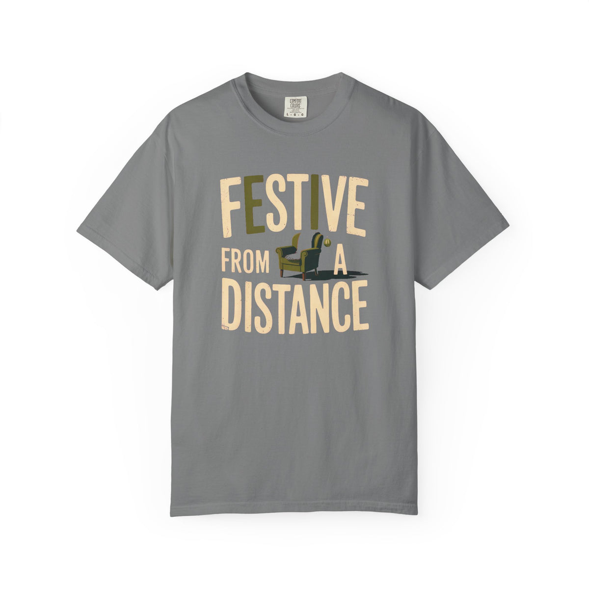 Introvert Christmas Shirt, Festive From A Distance Tee, Funny Introvert Gift, Anti Social Holiday Shirt, Cozy Christmas Tee, Funny Christma…