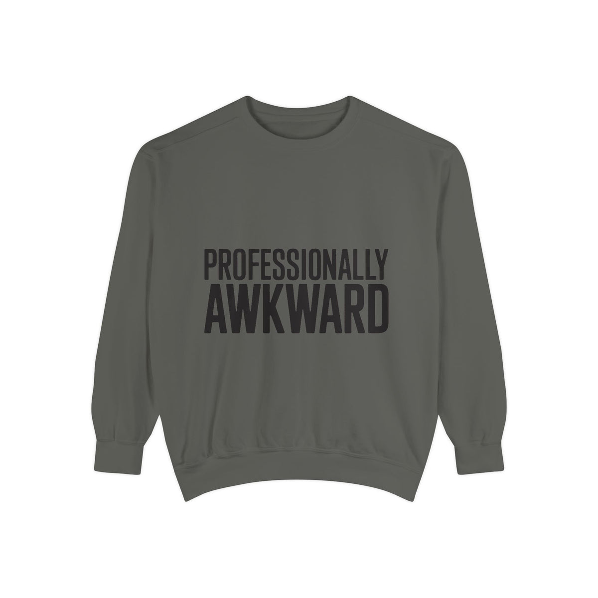 Professionally Awkward Sweatshirt, Funny Embroidered Crewneck, Sarcastic Office Gift, Introvert Humor Pullover, Coworker Gift
