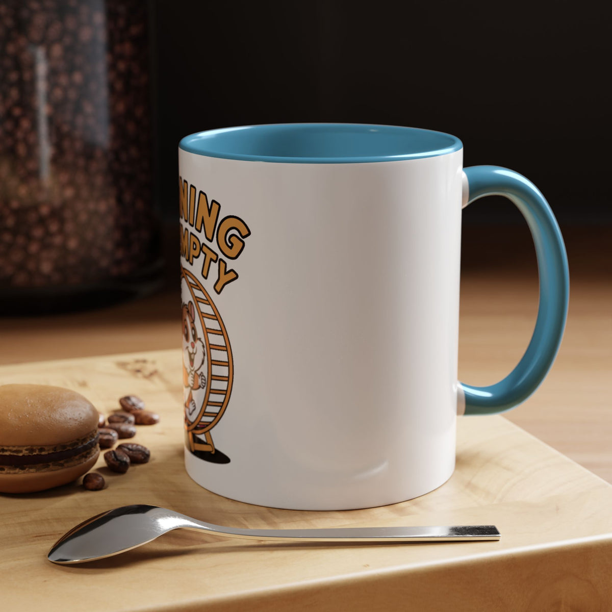 Running On Empty Hamster Mug, Funny Tired Hamster Coffee Cup, Cute Exhausted Wheel Runner Gift, Sarcastic Coffee Mug for Coworker