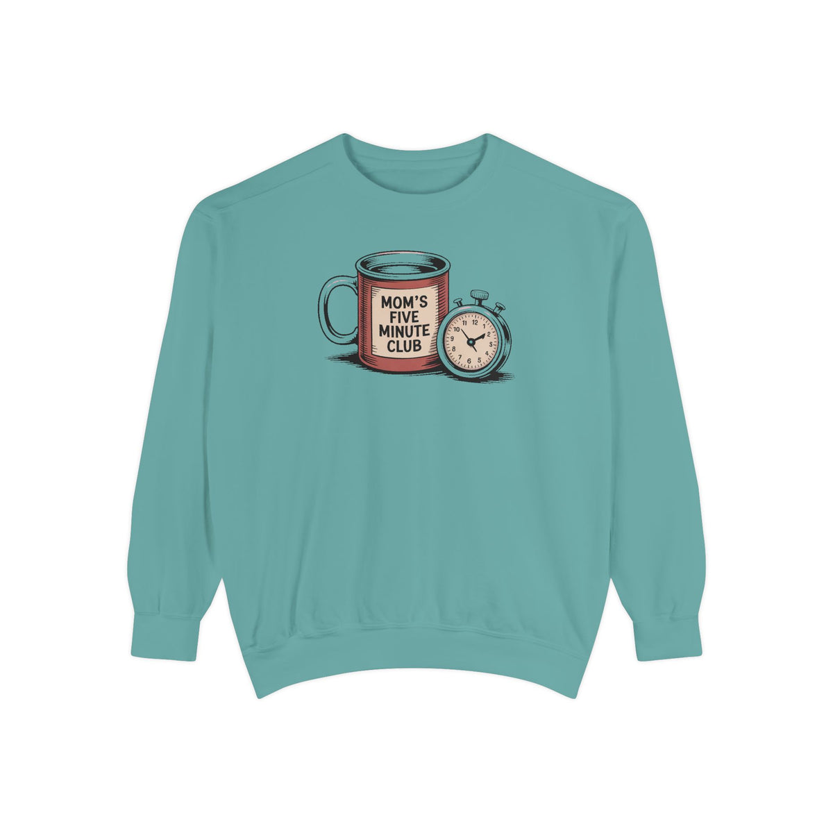 Mom's Five Minute Club Sweatshirt, Funny Coffee Lover Gift For Mom, Mothers Day Gift, Coffee Break Crewneck, Gift For Busy Mom, Mom Coffee…