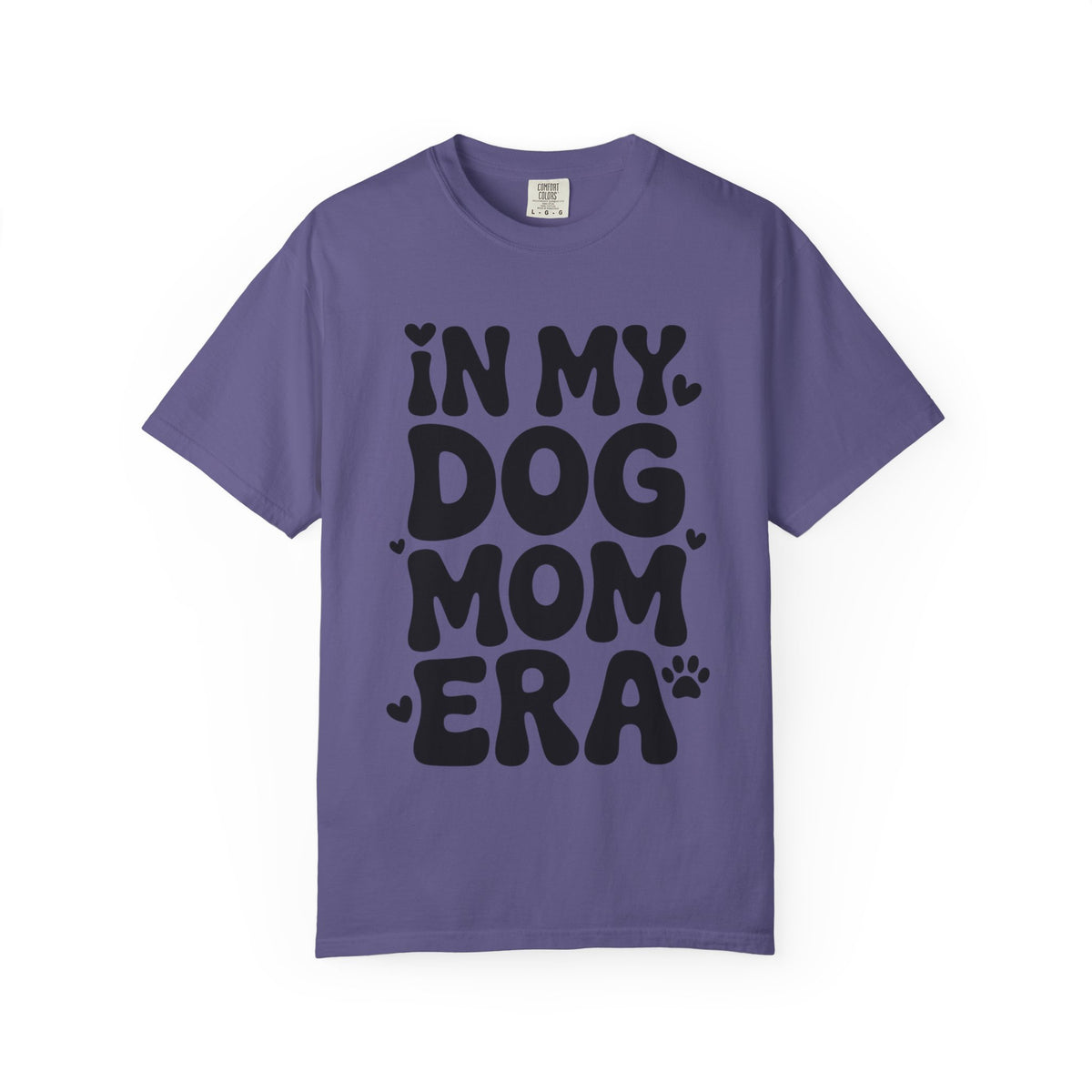 In My Dog Mom Era Shirt, Trendy Dog Mom T-Shirt, Funny Dog Lover Gift, Bold Typography Tee for Women, Cute Paw Print Heart Shirt