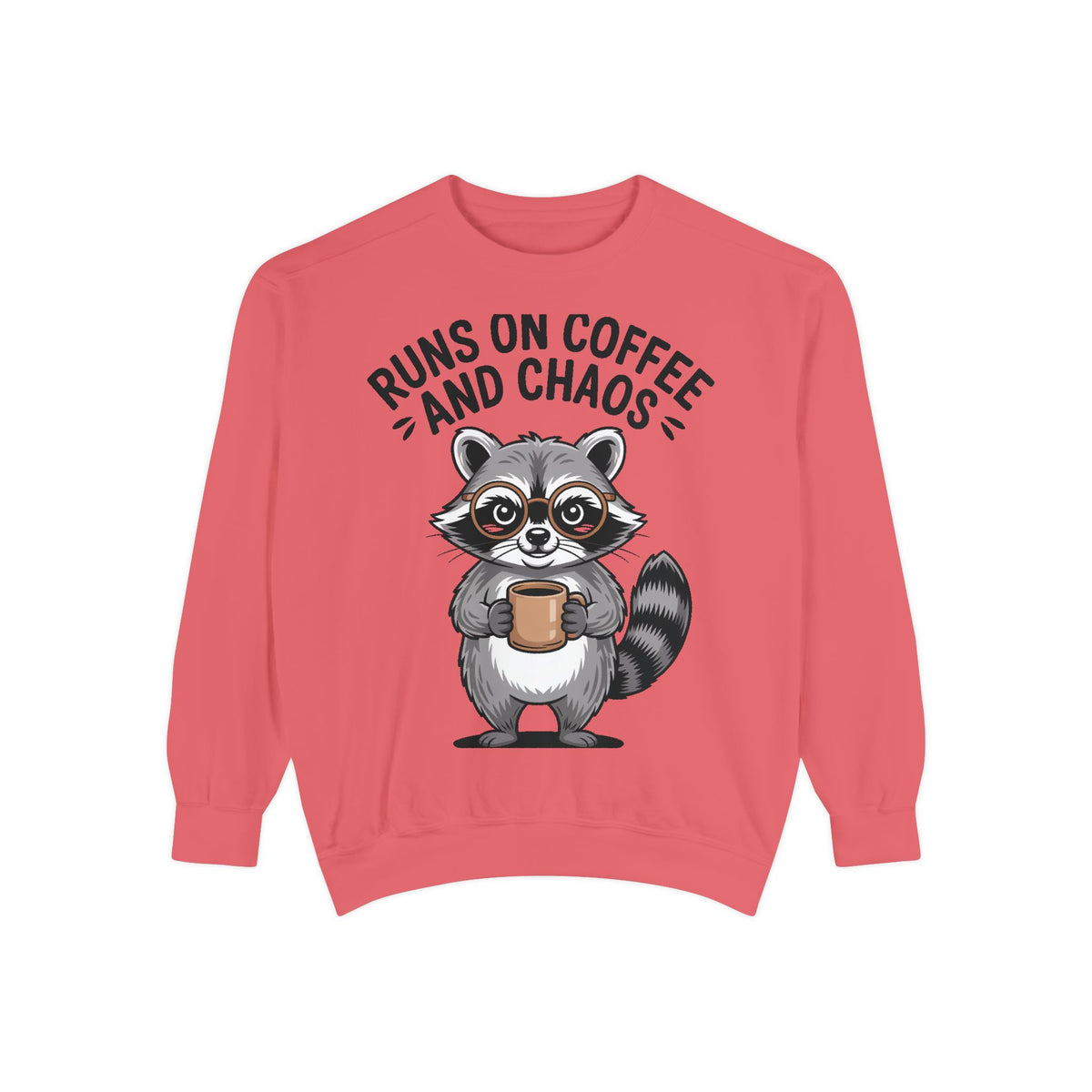 Nurse Raccoon Sweatshirt, Funny 'Runs On Coffee And Chaos' Crewneck, Cute Nurse Gift, Coffee Lover Sweatshirt, Nurse Appreciation Gift
