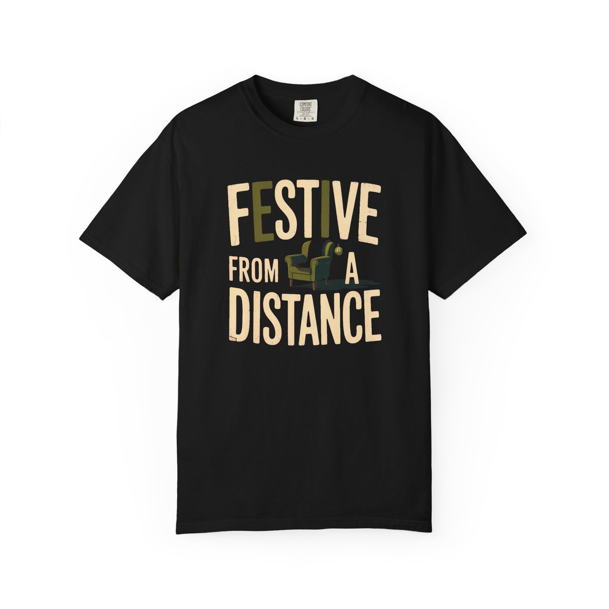 Introvert Christmas Shirt, Festive From A Distance Tee, Funny Introvert Gift, Anti Social Holiday Shirt, Cozy Christmas Tee, Funny Christma…
