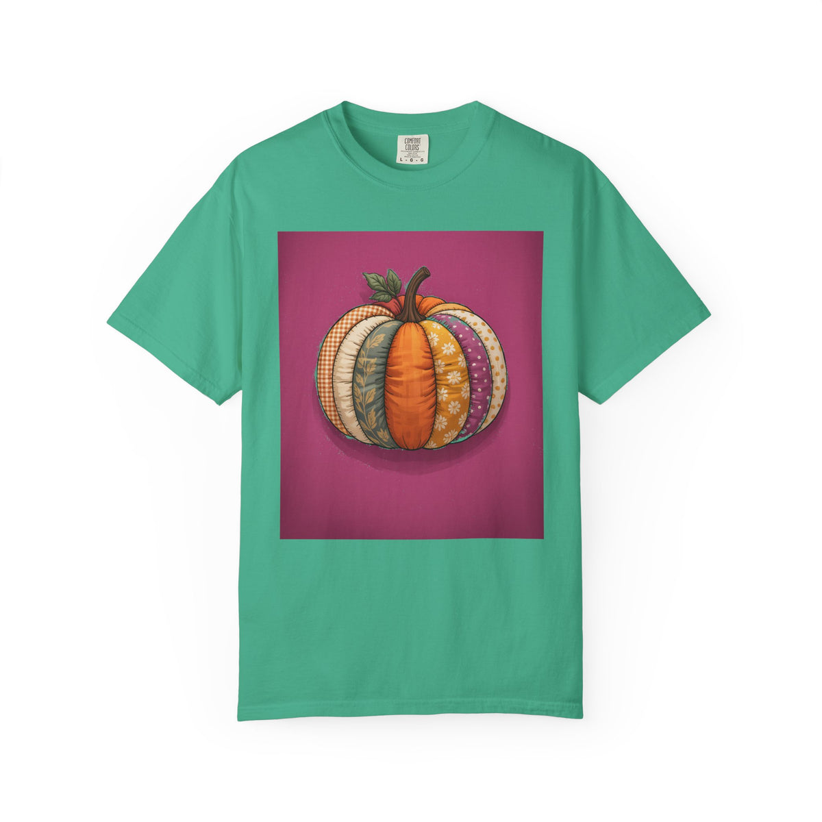 Patchwork Pumpkin Halloween Shirt, Cute Fall Pumpkin T-Shirt, Autumn Quilted Pumpkin Tee, Halloween Gift for Women