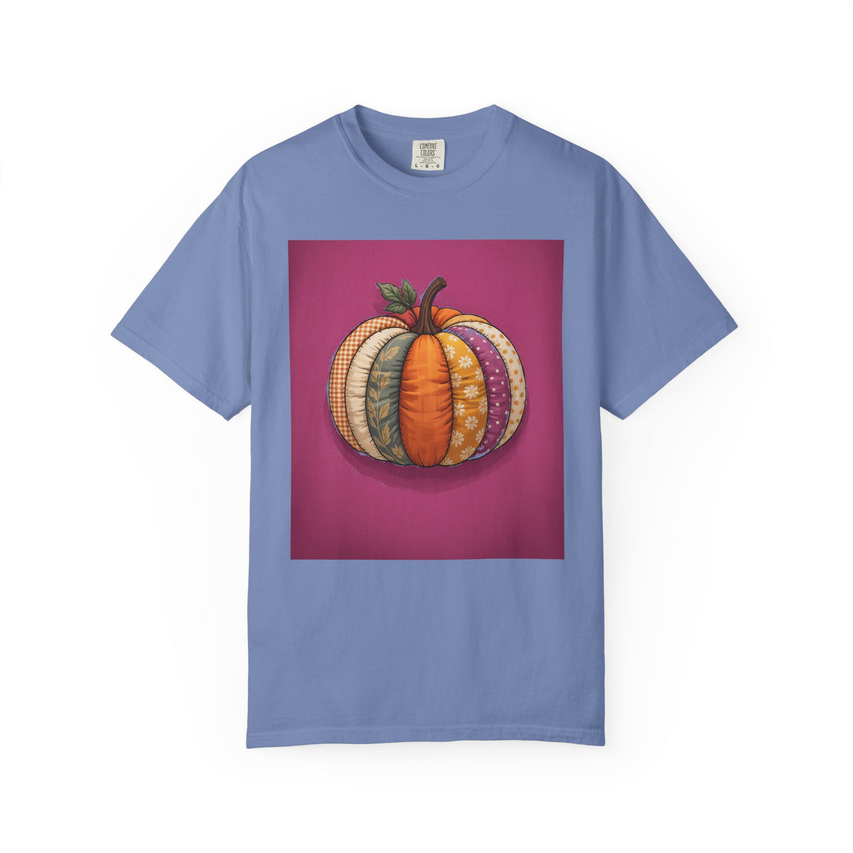 Patchwork Pumpkin Halloween Shirt, Cute Fall Pumpkin T-Shirt, Autumn Quilted Pumpkin Tee, Halloween Gift for Women