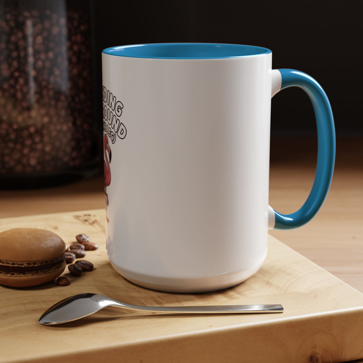 Standing My Ground Flamingo Mug, Funny One Leg Flamingo Coffee Cup, Sassy Bird Lover Gift, Cute Cartoon Flamingo Accent Mug