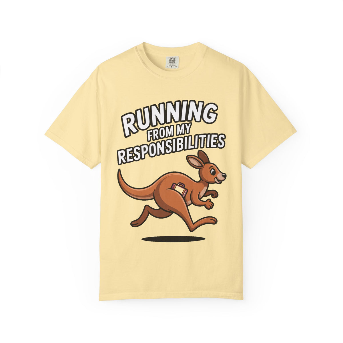 Funny Kangaroo Shirt, Running From My Responsibilities T-Shirt, Sarcastic Adulting Tee, Funny Gift for Procrastinators