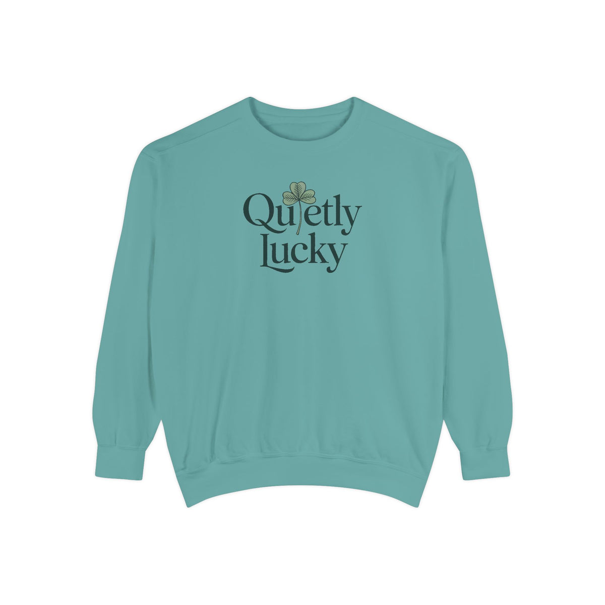 Introvert Sweatshirt, Quietly Lucky Shirt, St Patricks Day Gift For Introvert, Minimalist Shamrock Sweatshirt, Subtle St Paddys Day Tee, In…