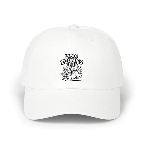 3AM Zoomies Club Dad Hat, Funny Cat Cap, Crazy Cat Lady Gift, Cute Cat Lover Embroidered Hat, Zoomies Cat Dad Cap, Feral Cat Hat