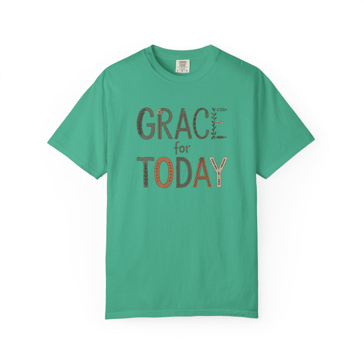 Christian Shirt For Women, Grace For Today Tee, Faith Gift For Her, Religious T-Shirt, Inspirational Christian Gift, Floral Cross Shirt