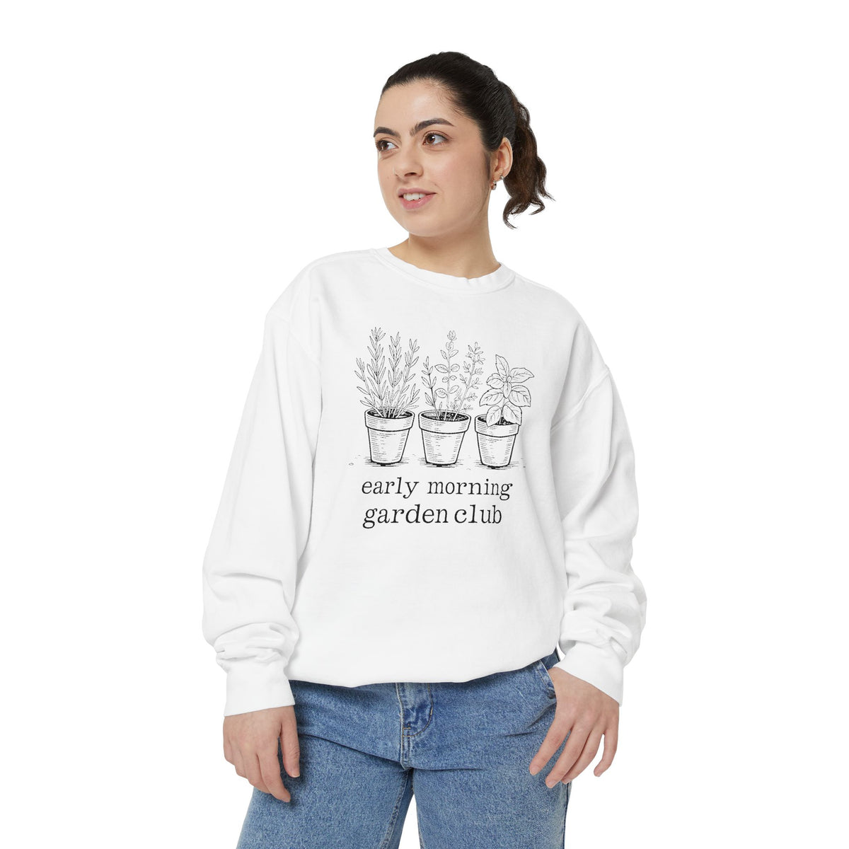 Gardener Sweatshirt, Early Morning Garden Club Crewneck, Hobby Gift For Gardener, Herb Garden Lover Gift, Botanical Sweatshirt, Plant Lady…