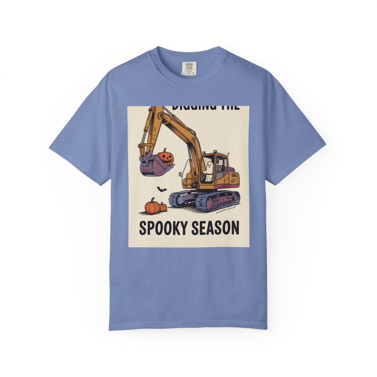 Halloween Excavator Shirt, Digging The Spooky Season Tee, Funny Ghost Pumpkin T-Shirt, Construction Halloween Gift
