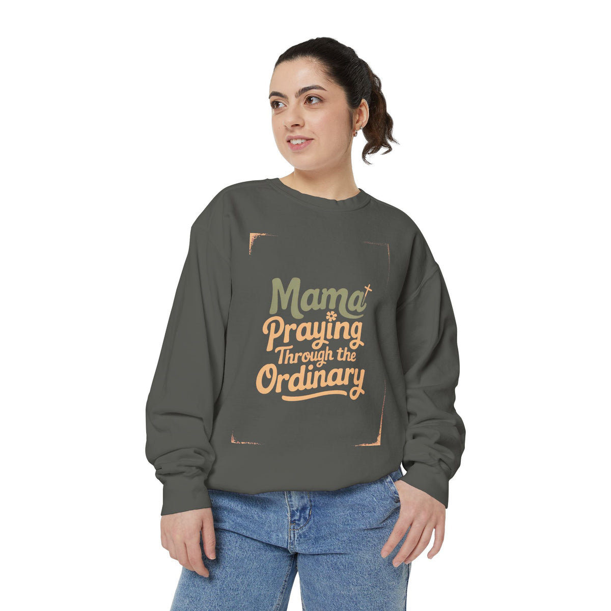 Christian Mom Sweatshirt, Praying Through The Ordinary Crewneck, Faith Based Gift For Mom, Mama Sweatshirt, Religious Mom Gift