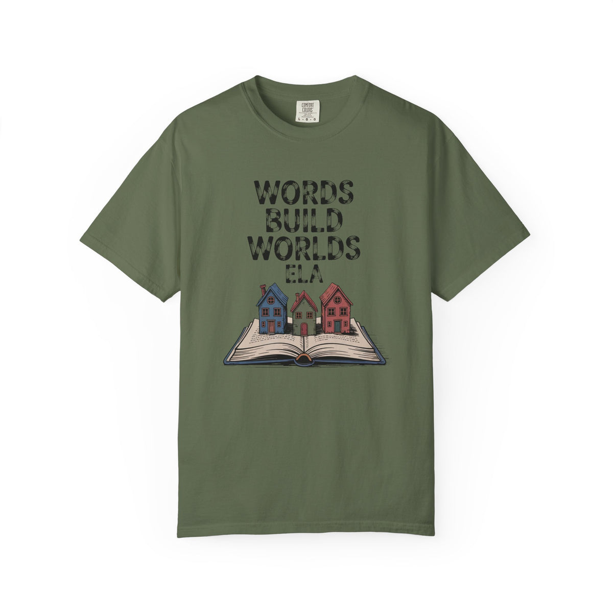 ELA Teacher Shirt, Words Build Worlds Tee, English Teacher Retirement Gift, Language Arts Teacher Appreciation, Reading Teacher Gift, Retir…