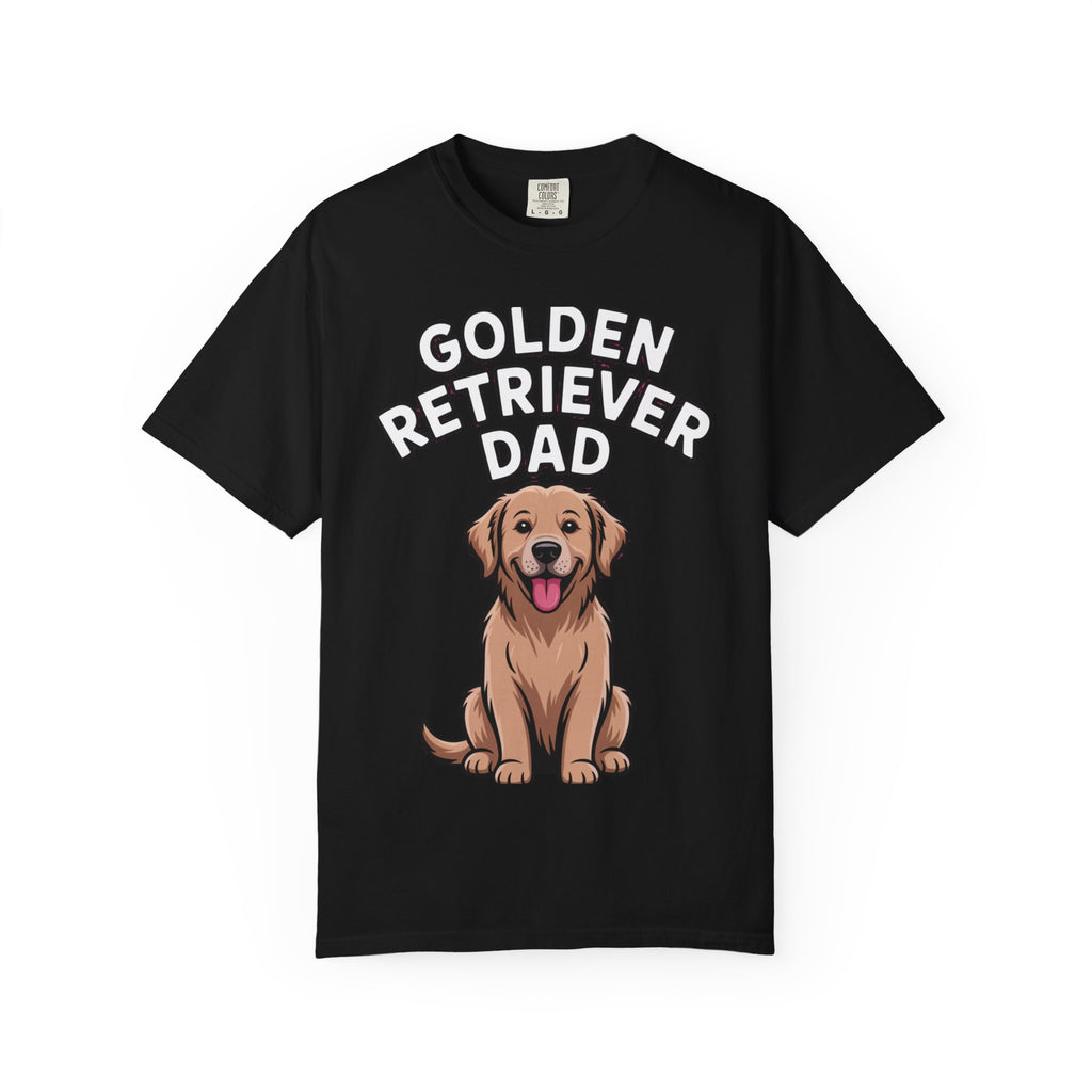 Golden Retriever Dad Shirt, Funny Dog Dad T-Shirt, Golden Retriever Owner Gift, Cute Cartoon Dog Tee, Dog Lover Shirt for Men