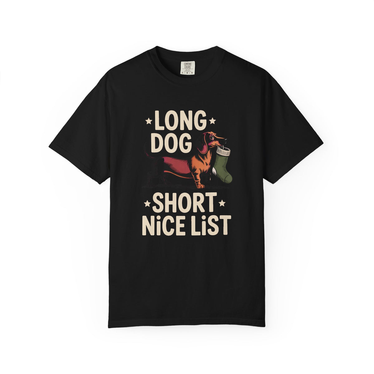 Dachshund Lover Christmas Shirt, Long Dog Short Nice List Tee, Funny Dachshund Christmas Gift, Wiener Dog Holiday Shirt, Dog Mom Christmas…