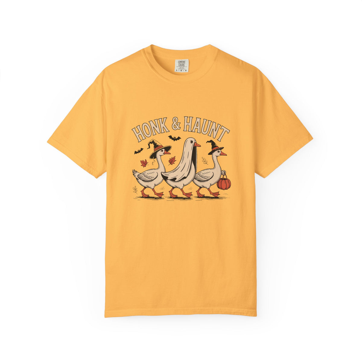 Honk & Haunt Geese Shirt, Funny Halloween Goose T-Shirt, Vintage Spooky Season Tee, Bird Lover Halloween Gift