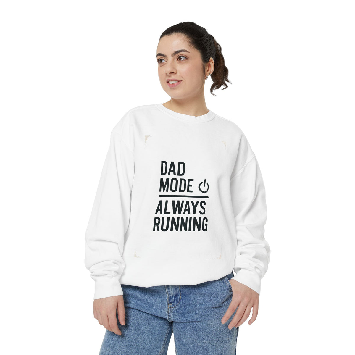 Dad Mode Sweatshirt, IT Dad Gift, Always Running Crewneck, Funny Programmer Dad Shirt, Father's Day Gift For Tech Dad, Computer Dad Tee