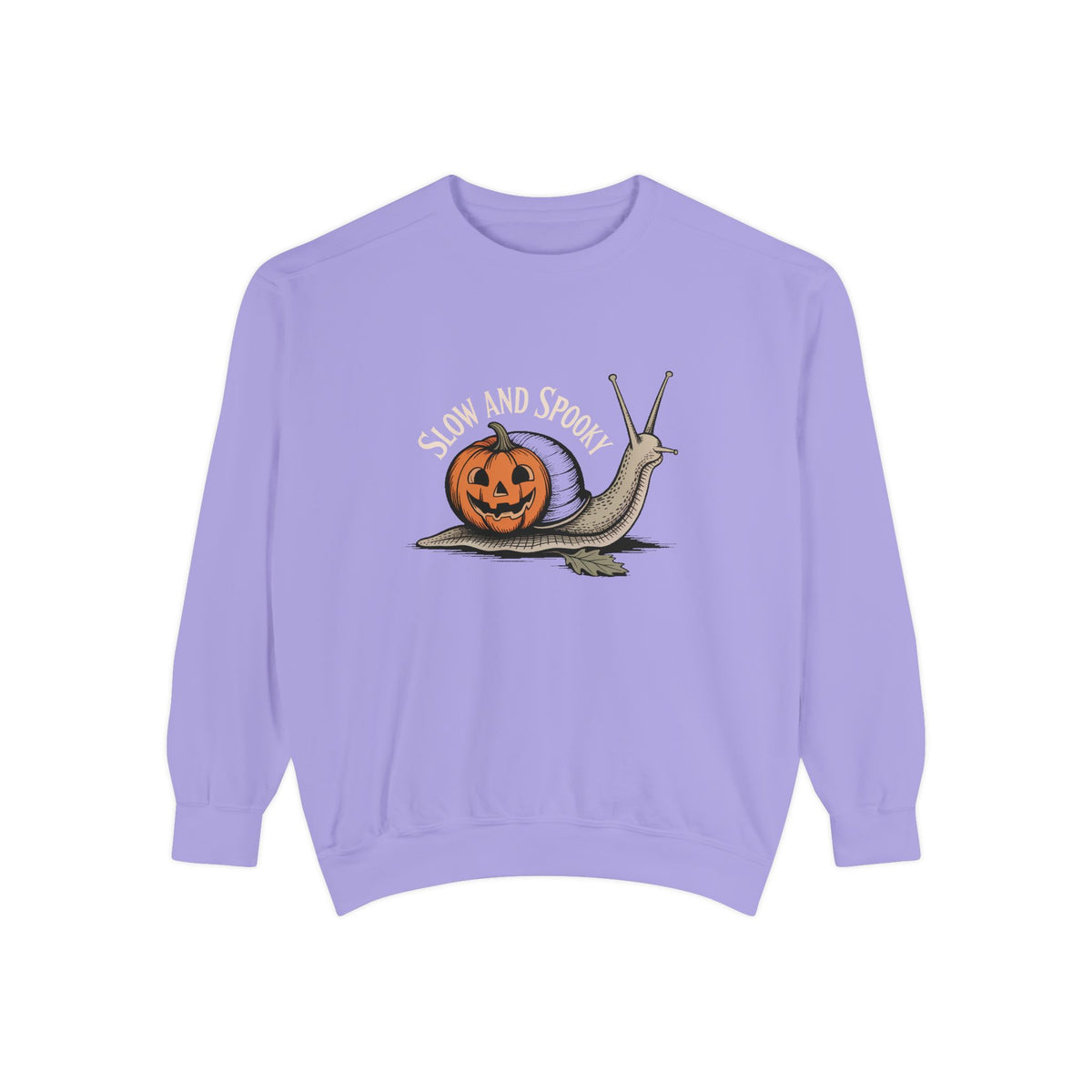Slow And Spooky Snail Sweatshirt, Halloween Garden Snail Crewneck, Pumpkin Shell Vintage Engraving Tee, Spooky Season Gift