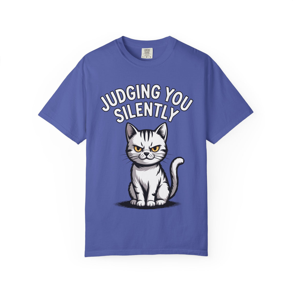 Judging You Silently Cat Shirt, Funny Sarcastic Cat T-Shirt, Cute Unimpressed Cat Lover Gift, Snarky Cat Graphic Tee