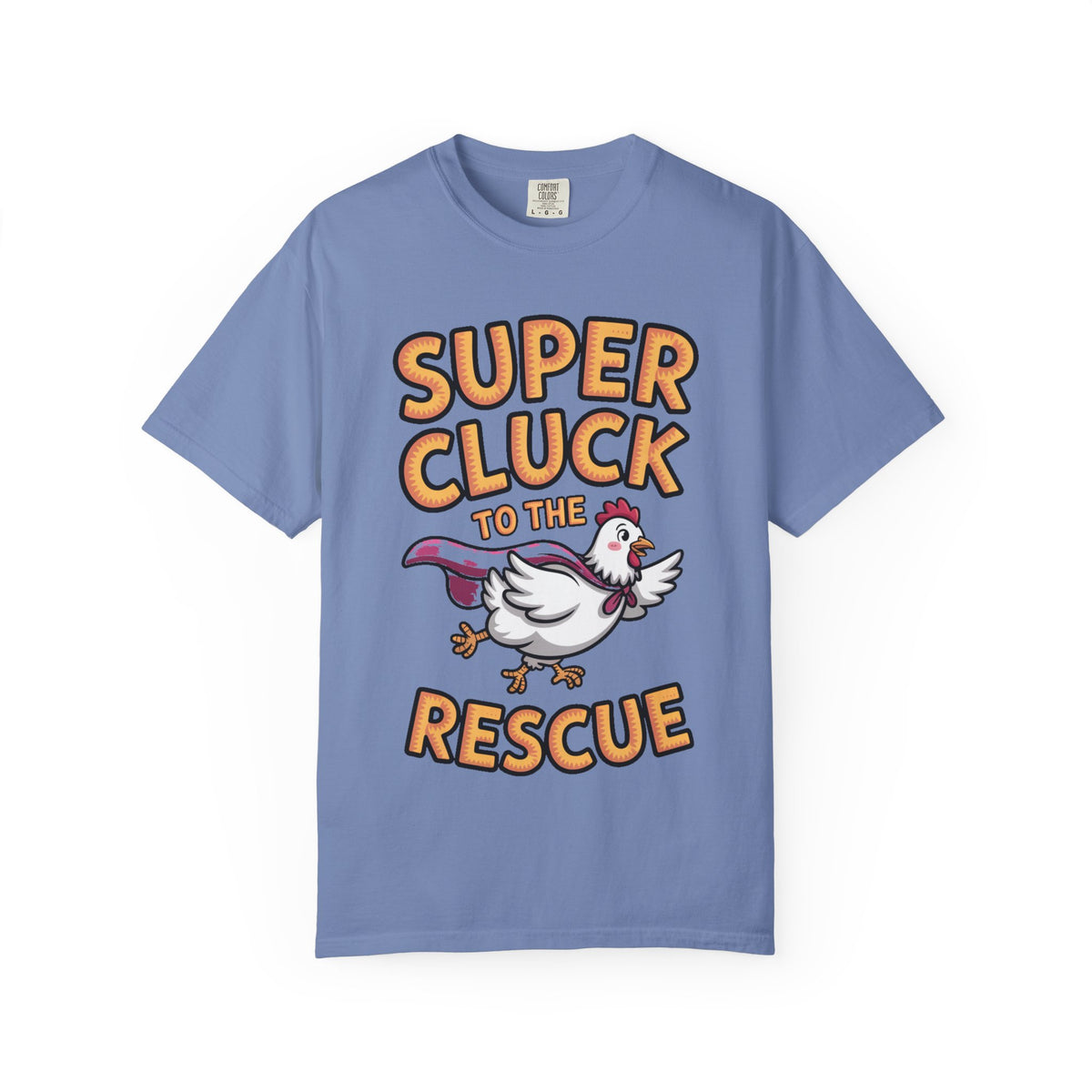 Funny Chicken Superhero Shirt, Super Cluck To The Rescue T-Shirt, Cute Cartoon Chicken Tee, Farm Animal Lover Gift