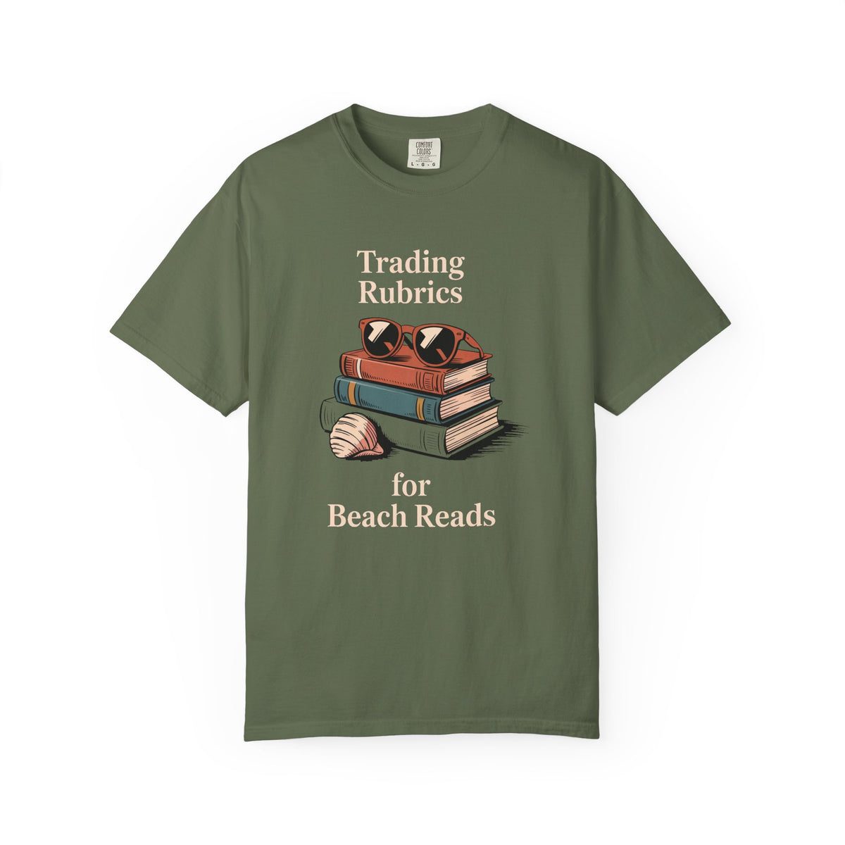ELA Teacher Shirt, End of Year Teacher Gift, Trading Rubrics for Beach Reads Tee, English Teacher Appreciation Gift, Book Lover Shirt