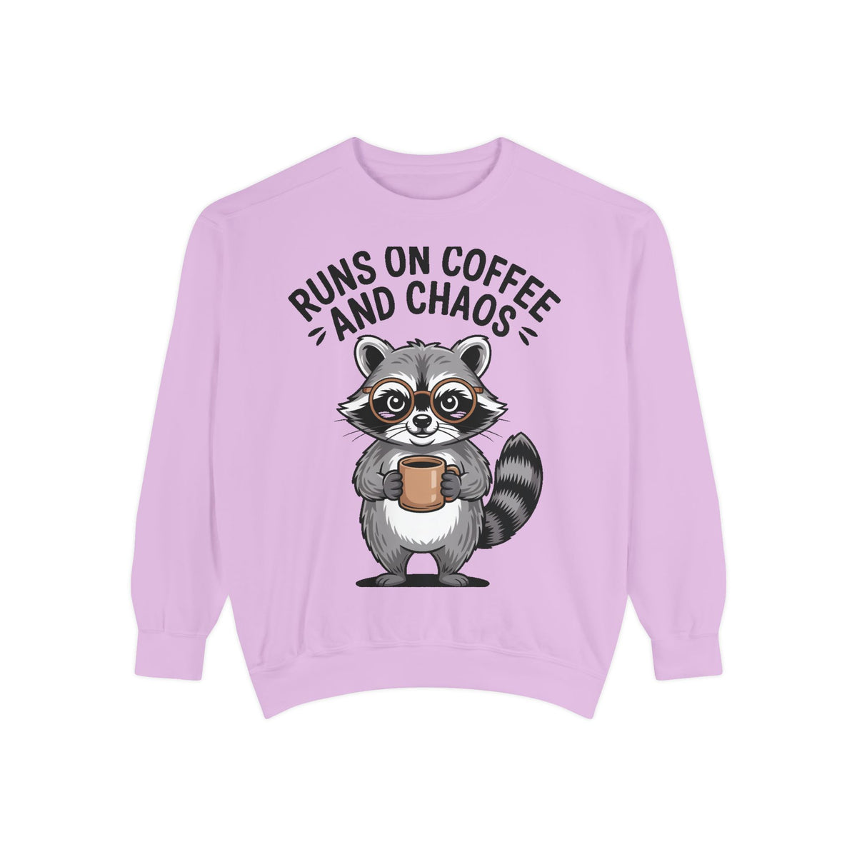 Nurse Raccoon Sweatshirt, Funny 'Runs On Coffee And Chaos' Crewneck, Cute Nurse Gift, Coffee Lover Sweatshirt, Nurse Appreciation Gift