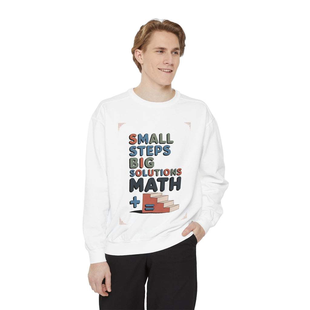 Math Teacher Sweatshirt, Small Steps Big Solutions Crewneck, Math Teacher Retirement Gift, Funny Math Teacher Sweater, Teacher Appreciation…