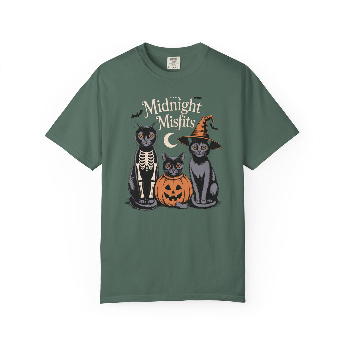 Halloween Cats Shirt, Funny Black Cat Costume Tee, The Midnight Misfits Halloween T-Shirt, Spooky Season Cat Lover Gift