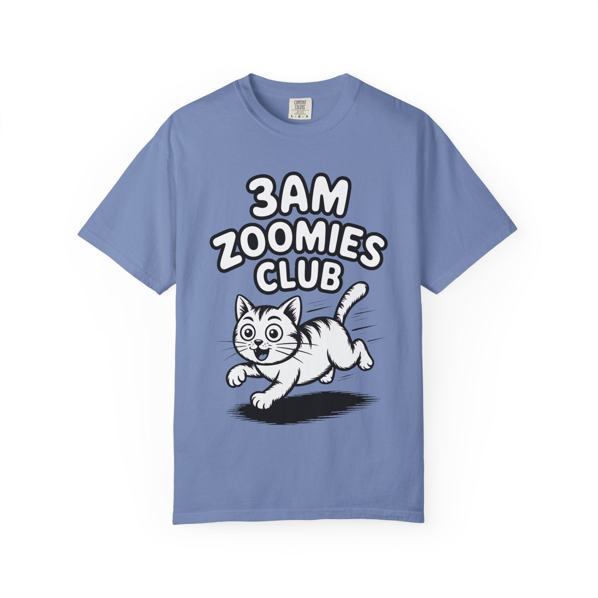 3AM Zoomies Club Shirt, Funny Cat T-Shirt, Crazy Cat Lady Gift, Cute Cartoon Cat Tee, Cat Owner Gift, Zoomies Cat Lover Shirt