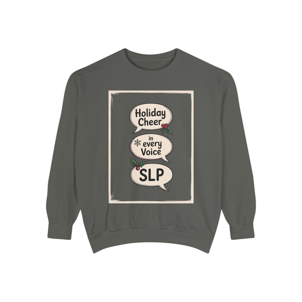 SLP Christmas Sweatshirt, Holiday Cheer In Every Voice, Speech Language Pathologist Gift, SLP Crew Christmas Shirt, Speech Therapist Holida…